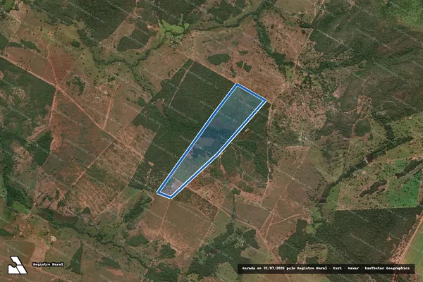 Imagem de satélite de FAZENDA PRESÍDIO DE SANTA CRUZ OU TANQUE, LOCAL FAZENDA IRMÃOS ANDRADE - Parte 4 em Porangatu - GO