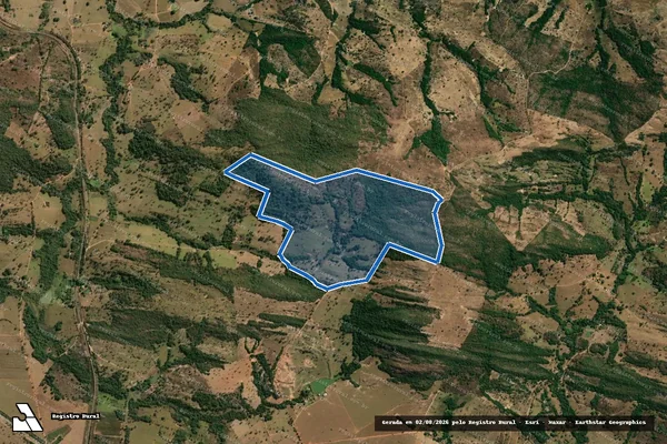 Imagem de satélite de FAZENDA ÁGUA BRANCA - Parte 1 em Jaraguá - GO