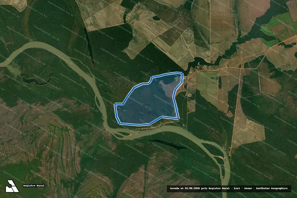 Imagem de satélite de Lote Rural nº 22K - Parte 1 em Cabixi - RO