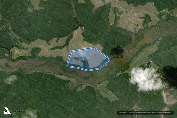 Imagem de satélite de FAZENDA SANTO ANTÔNIO - 001 em Santa Cruz Cabrália - BA