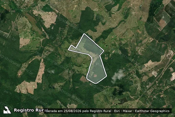 Imagem de satélite de FAZENDA CAJARANA - PARTE 01 em Catu - BA