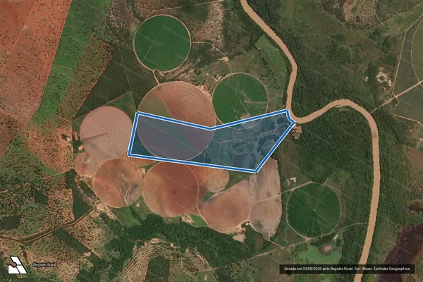 Imagem de satélite de Fazenda Santa Rosa - 001 em Paracatu - MG