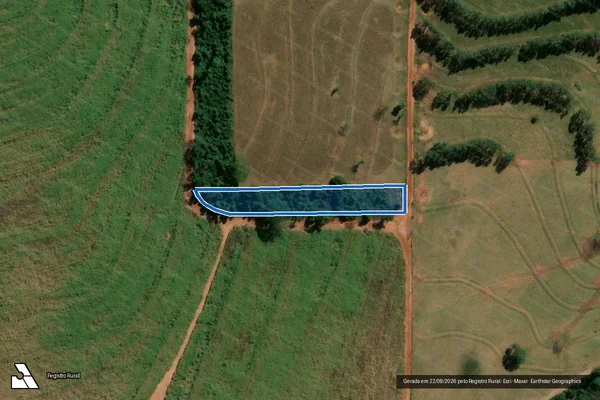Imagem de satélite de SITIO AGUA DA COBRA - LOTE DE TERRAS nº 69-REMANESCENTE-2 em Mirador - PR