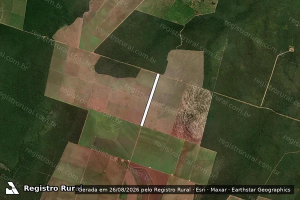 Imagem de satélite de Fazenda São Jerônimo II - Fazendo São Jerônimo II - Parte 4- Estrada Municipal SZL-17 em Sapezal - MT