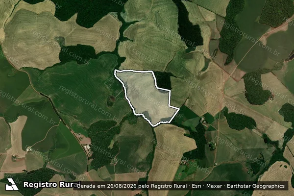 Imagem de satélite de Fazenda Cendron - Matrícula 113.258 em Pontão - RS