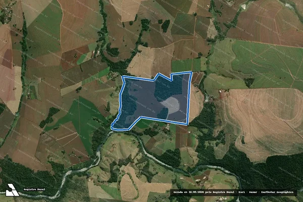 Imagem de satélite de Fazenda Figueira Branca - PARTE 1 em Santa Cruz do Rio Pardo - SP