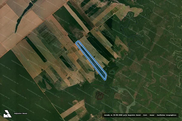 Imagem de satélite de P.A Santa Terezinha_Lote-23