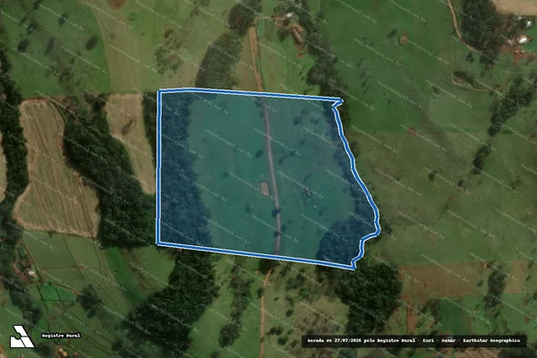 Imagem de satélite de Lote Rural denominado n° 114-S, do 3º Polígono da Gleba Iguaçu - PARCELA 01 em Medianeira - PR