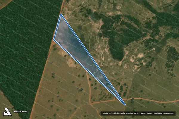Imagem de satélite de Fazenda Mutum - Parcela 1 em Bonito - MS