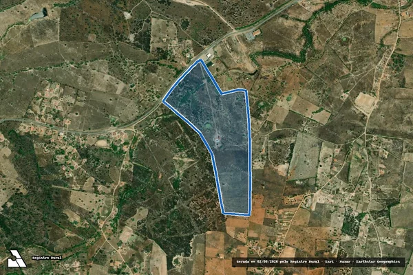 Imagem de satélite de Fazenda Oruam - Parcela 1 em Riacho das Almas - PE