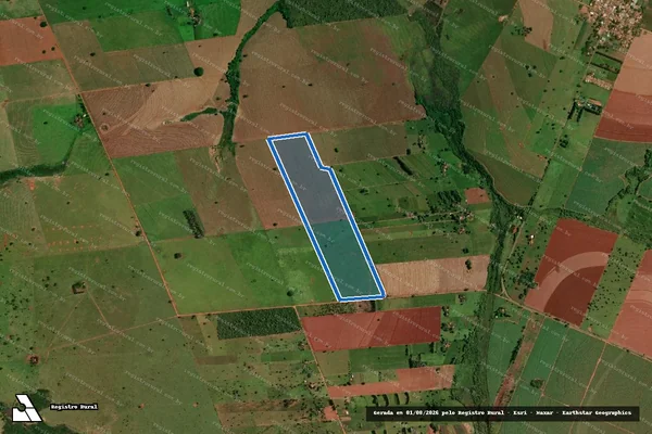 Imagem de satélite de Fazenda São Francisco - Quinhão 02 - Parte 1 em Caarapó - MS
