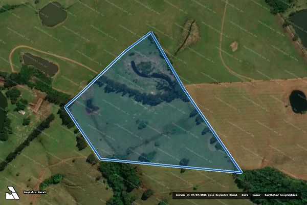 Imagem de satélite de Parte oste lote rural nº 105 - Matrícula 7009 em Palma Sola - SC