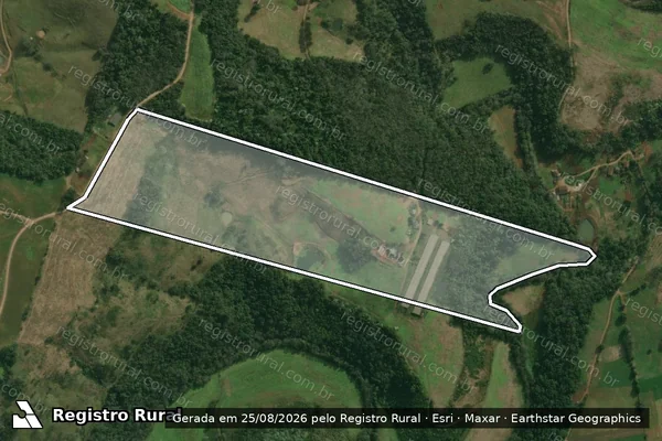 Imagem de satélite de Parte do Lote Rural nº 12 - PARCELA 02 em Paraíso - SC