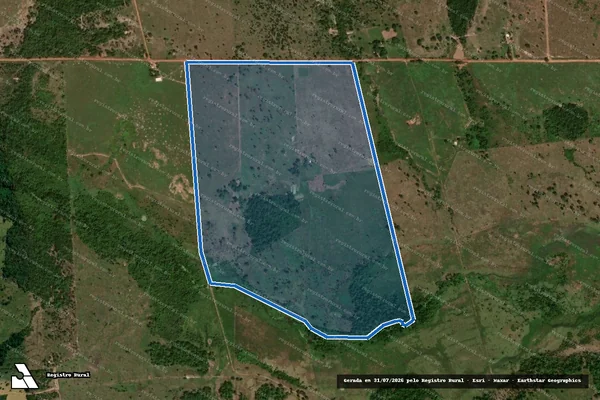 Imagem de satélite de FAZENDA ORLANDIA - PARTE 1 em Porto Alegre do Norte - MT