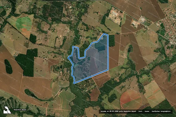 Imagem de satélite de FAZENDA GUAMIRIM - Parte 1 em Santa Bárbara de Goiás - GO