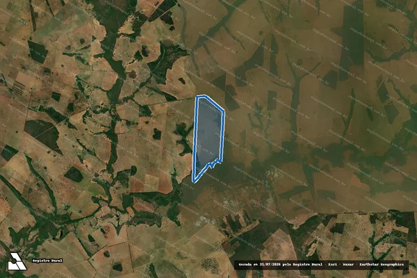 Imagem de satélite de FAZENDA PORTEIRA em Bandeirantes - MS
