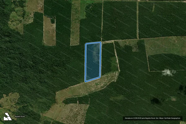Imagem de satélite de LOTE 22 GLEBA LOTE 126, SETOR RIO BRANCO, GLEBA GUAPORÉ, P,F, CORUMBIARA / Única