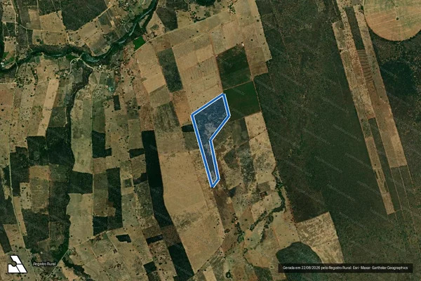 Imagem de satélite de FAZENDA AGUAS CLARAS PARTE III - Parte 1 em Jaborandi - BA