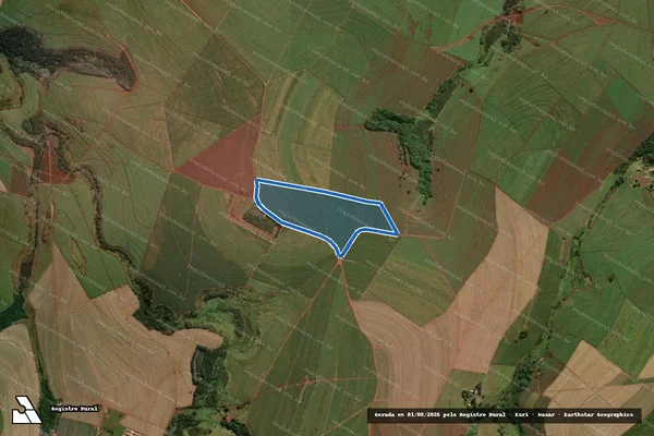 Imagem de satélite de FAZENDA POUSO ALEGRE - PARTE 7 em Areiópolis - SP
