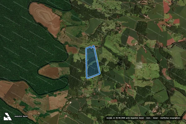 Imagem de satélite de Lote Rural 47 da Gleba 14 - Matrícula 7.037 em Capitão Leônidas Marques - PR