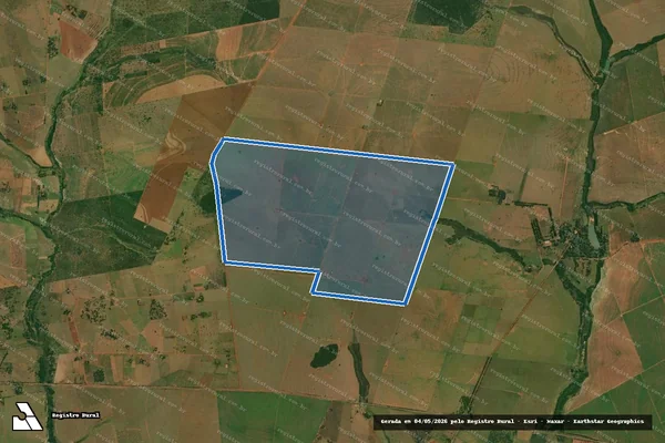 Imagem de satélite de FAZENDA PONTE BRANCA  - Parte 3 em Euclides da Cunha Paulista - SP