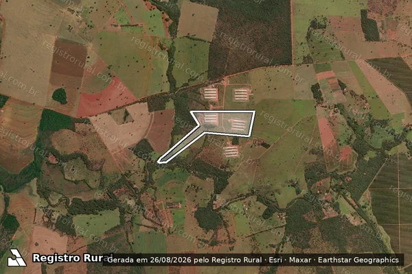 Imagem de satélite de FAZENDA PITO - 001 em Monte Alegre de Minas - MG