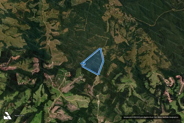 Imagem de satélite de FAZENDA TAPAJOS - Matrícula 3461 em Ortigueira - PR
