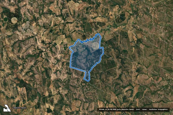 Imagem de satélite de FAZENDA SÃO GERALDO - PARTE 02 - REV 01 em Inimutaba - MG