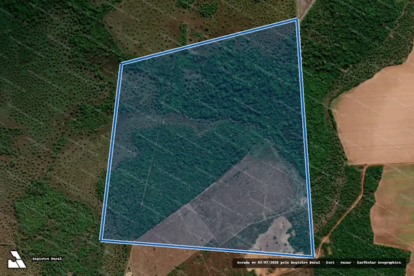 Imagem de satélite de Faz. Ranchão (Lotes 01A, 02B, 03C, 04D, 05E, 06F,07G e 08H do Lot° Pium Rio do Côco, da Atapa “G” em Pium - TO