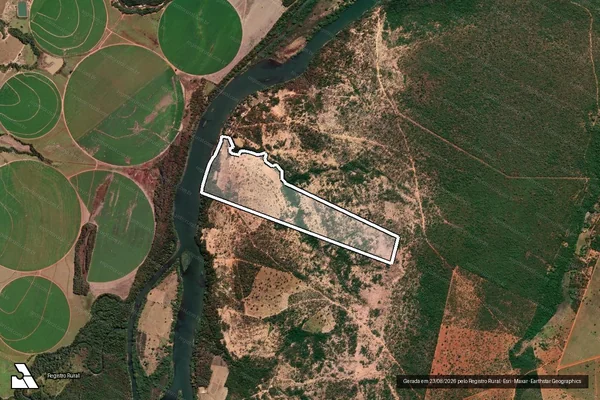 Imagem de satélite de FAZENDA ESPIRITO SANTO E MORADA - Parte 1 em Três Marias - MG