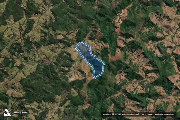 Imagem de satélite de FAZENDA RIBEIRÃO ANA CORRÊA - Parte 1 em Senhora do Porto - MG