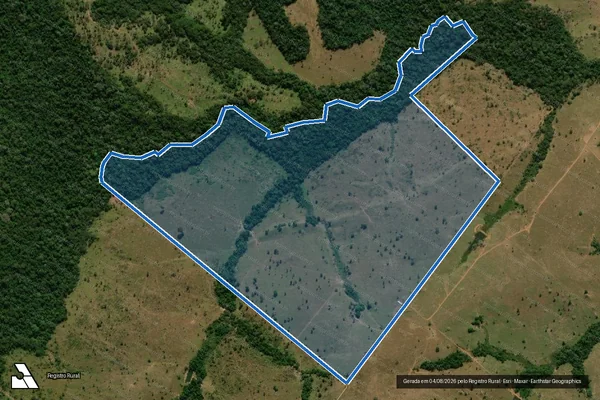Imagem de satélite de LOTE RURAL Nº 110 - ÁREA REMANESCENTE em Juína - MT