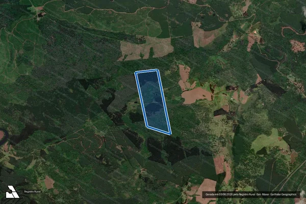 Imagem de satélite de FAZENDA SANTA FÉ - Matrícula 16.043 em Porto Vitória - PR