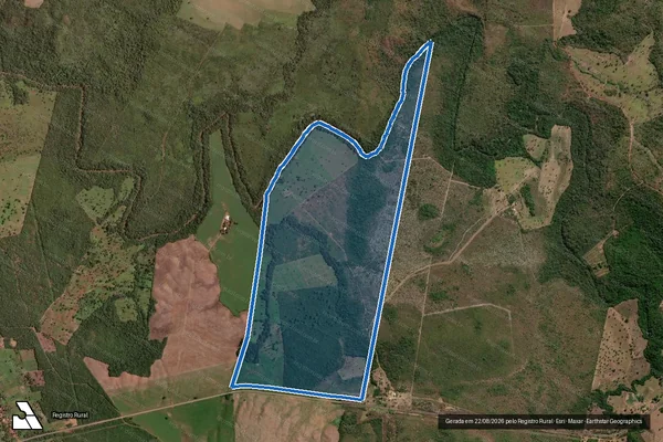 Imagem de satélite de FAZENDA MATO VERDE I, PARTE DO LOTE 42 DO LOTEAMENTO BARRA DO SONINHO - Gleba 01 em Bom Jesus do Tocantins - TO