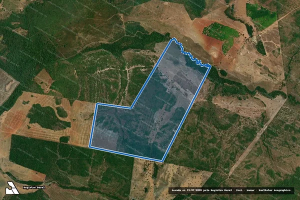 Imagem de satélite de FAZENDA PESQUEIRO ? Subdivisão do Lote nº 05 do Lotº Rio Urubu 6ª Et. - Gleba 03 em Cristalândia - TO