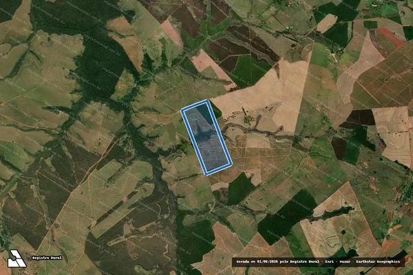 Imagem de satélite de FAZENDA SÃO LUIZ ? GLEBA B - Parte 1 em Cafelândia - SP