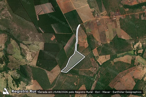 Imagem de satélite de RESERVA LEGAL 02 GLEBA C ? P.A QUEIMA FOGO - em Pompéu - MG