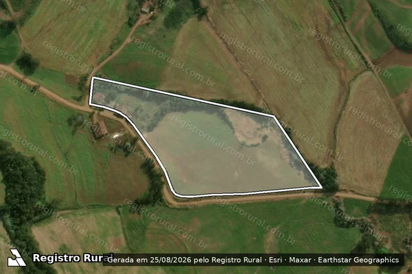 Imagem de satélite de Parte 1 do Lote rural n° 37/Gl 3 - Imovel Tracutinga - PARTE 03 em Dionísio Cerqueira - SC