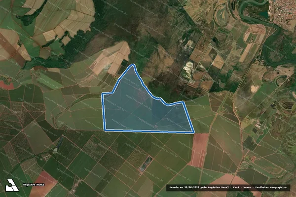 Imagem de satélite de Matricula nº 1.392 / Fazenda Sao Joao em Araraquara - SP