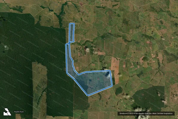 Imagem de satélite de LOTE A-19 DESMEMBRADO DO IMÓVEL UBIRAJARA PARTE A ? GLEBA RIO ALTO - Parte 1 em Campo Novo de Rondônia - RO