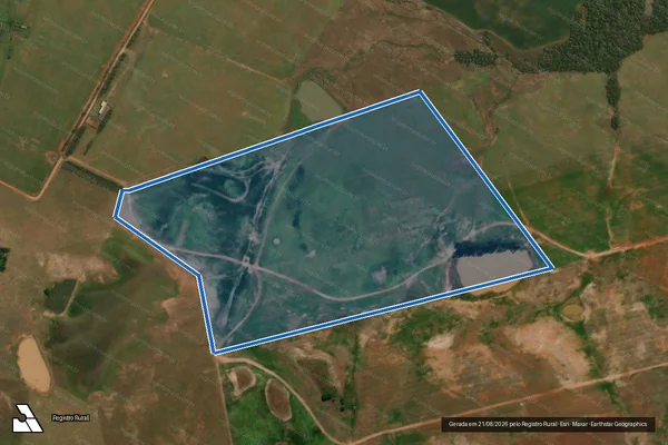 Imagem de satélite de Fazenda Santo Antônio - Gleba A-2 em Santiago - RS