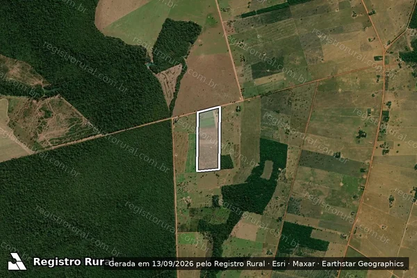 Imagem de satélite de Lote 52 – Projeto de Assentamento Raimundo Rocha / LOTE 52