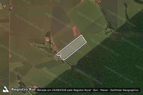 Imagem de satélite de Área de Terras Rural - Parcela 1 em São Miguel do Iguaçu - PR