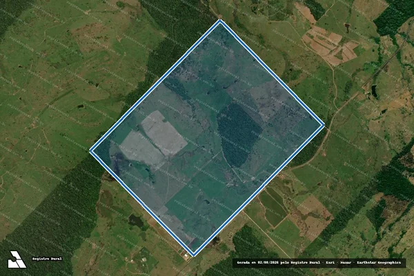 Imagem de satélite de FAZENDA ARCO ÍRIS – LOTE S/N DA GLEBA RIO JARU DO SERINGAL CANARANA em Jaru - RO