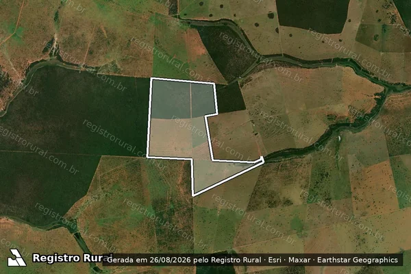 Imagem de satélite de Fazenda São Pedro - 02 em Ribas do Rio Pardo - MS