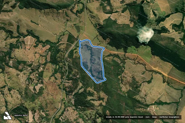 Imagem de satélite de Fazenda Bela Vista - Parte 1 em Passos - MG