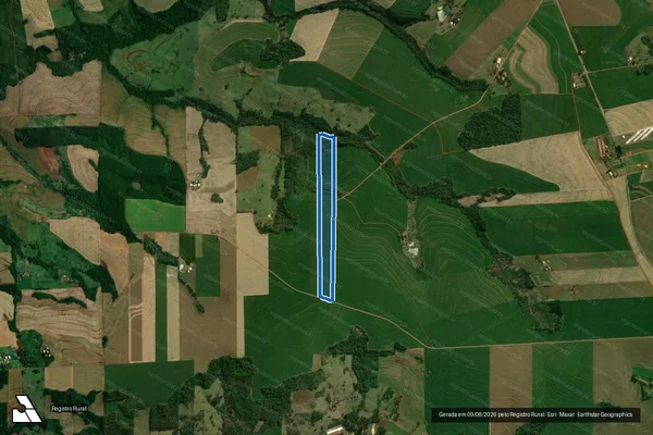Imagem de satélite de Parte do Lote Rural n° 37 - Matrícula n° 4468 em Vera Cruz do Oeste - PR