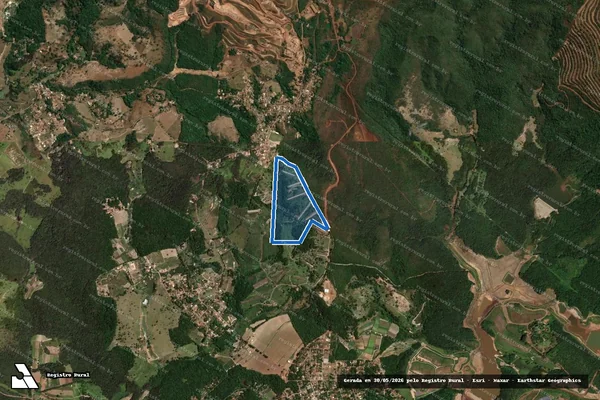 Imagem de satélite de Fazenda Três Irmãos - GLEBA A em Brumadinho - MG