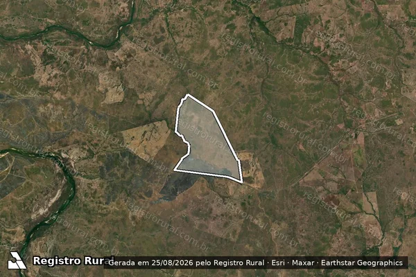 Imagem de satélite de FAZENDA SANTO REIS - MAT. 1756 em Paranã - TO