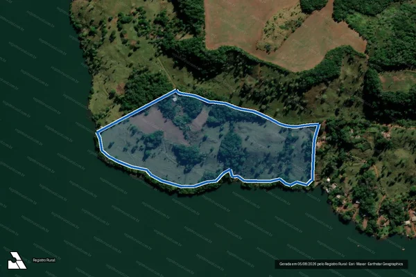 Imagem de satélite de FAZENDA RESERVA (Sítio Santo Antão) - FAZENDA RESERVA (Sítio Santo Antão) em Reserva do Iguaçu - PR